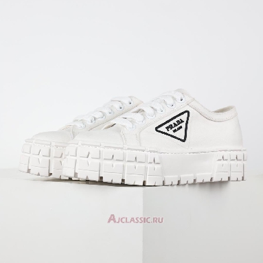 Buy Prada Gabardine Wheel Platform Sneakers White White 1E260M_3LFX_F0009 Quality Reps Replicas Shoes