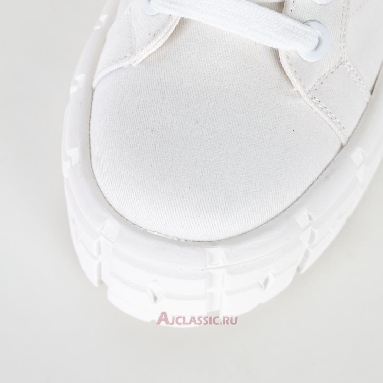 Buy Prada Gabardine Wheel Platform Sneakers White White 1E260M_3LFX_F0009 Quality Reps Replicas Shoes