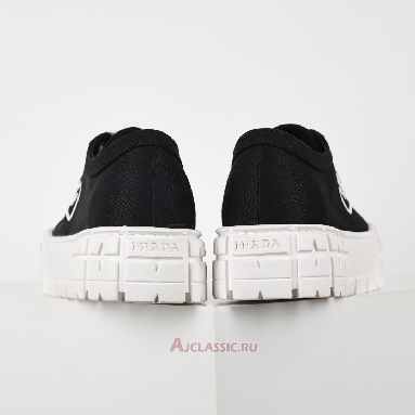 Buy Prada Gabardine Wheel Platform Sneakers Black White Black 1E260M_3LFX_F0632 Quality Reps Replicas Shoes