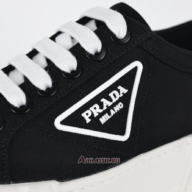 Buy Prada Gabardine Wheel Platform Sneakers Black White Black 1E260M_3LFX_F0632 Quality Reps Replicas Shoes