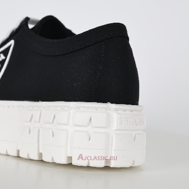 Buy Prada Gabardine Wheel Platform Sneakers Black White Black 1E260M_3LFX_F0632 Quality Reps Replicas Shoes