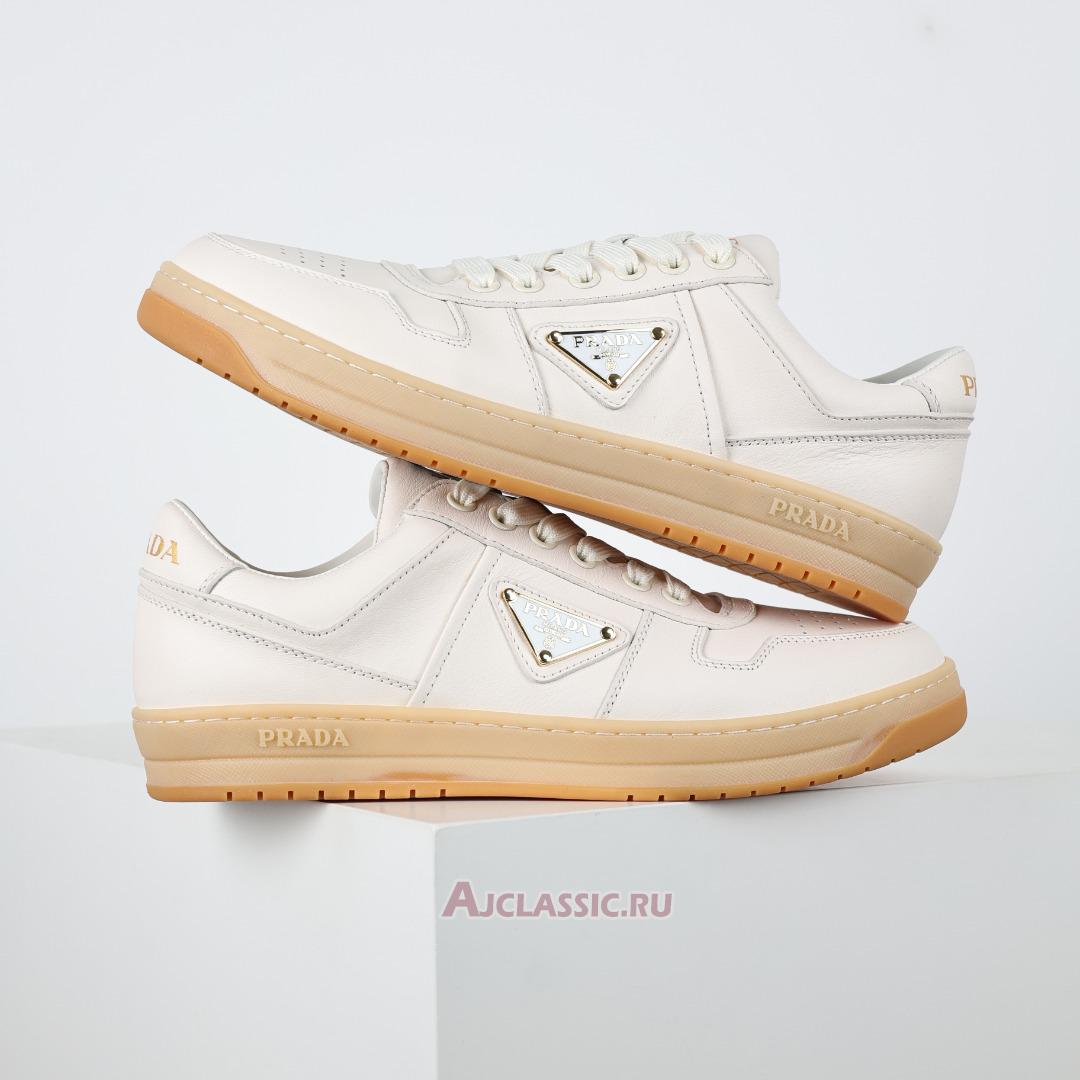 New Prada Downtown Nappa Leather Sneakers "Ivory" 1E792M_038_F0304_F_DD30 Shoes