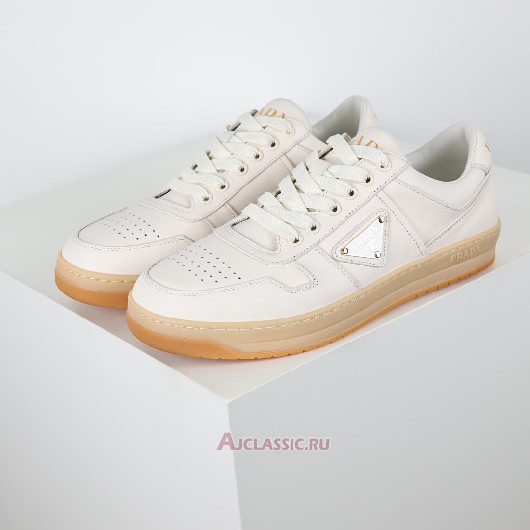 New Prada Downtown Nappa Leather Sneakers "Ivory" 1E792M_038_F0304_F_DD30 Shoes