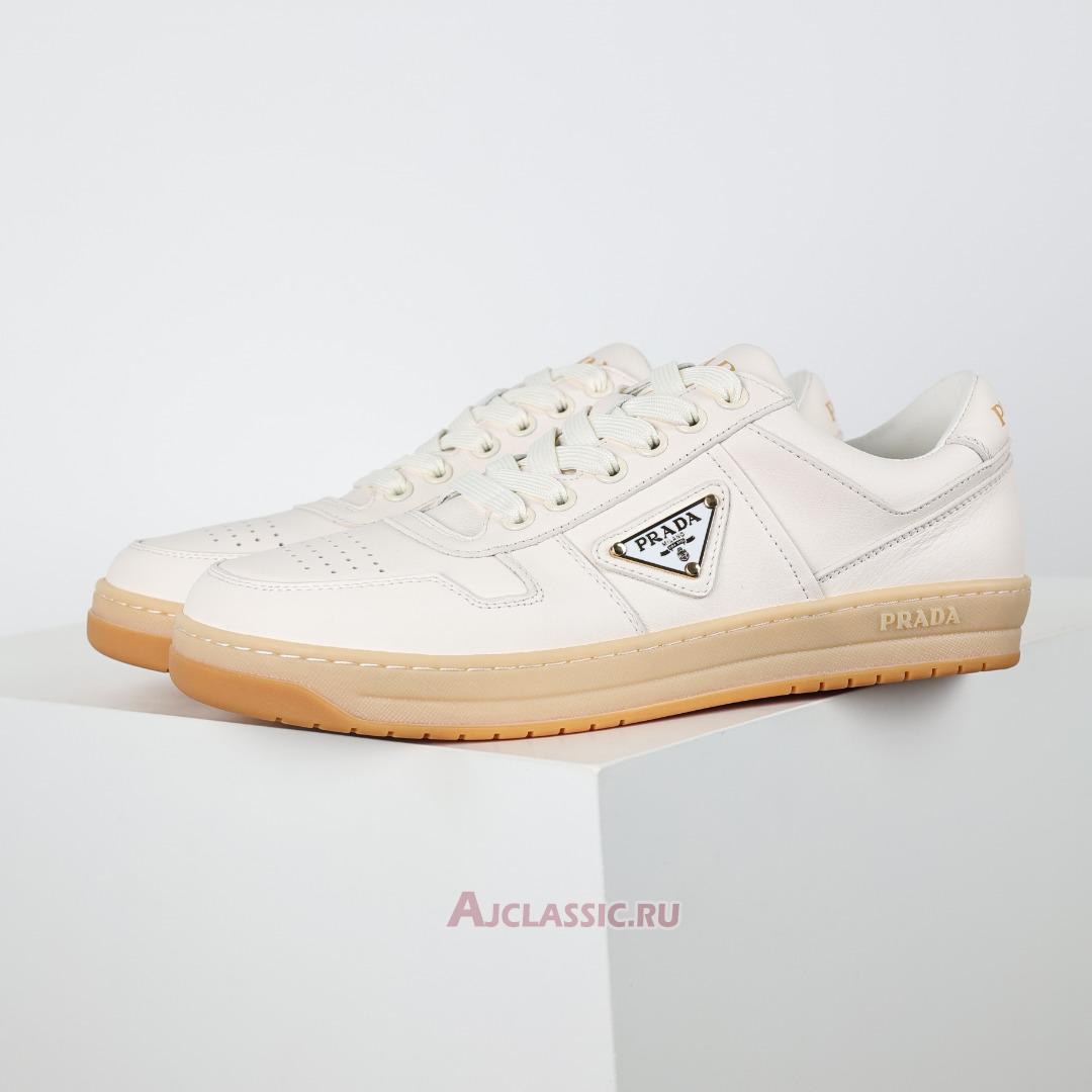 New Prada Downtown Nappa Leather Sneakers "Ivory" 1E792M_038_F0304_F_DD30 Shoes