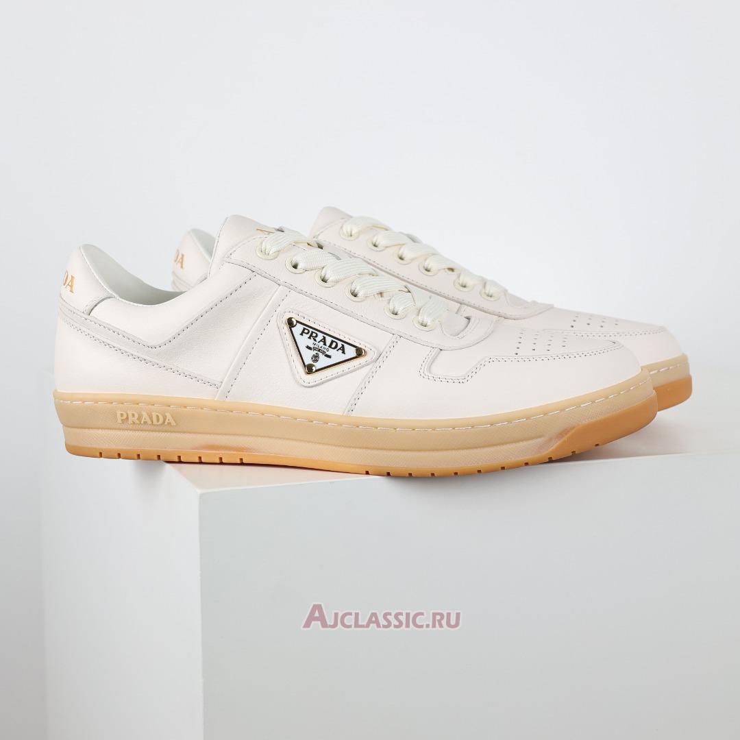 New Prada Downtown Nappa Leather Sneakers "Ivory" 1E792M_038_F0304_F_DD30 Shoes