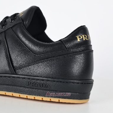 Buy Prada Downtown Leather Sneakers Black Gold Black 2EE364_038_F0633 Quality Reps Replicas Shoes