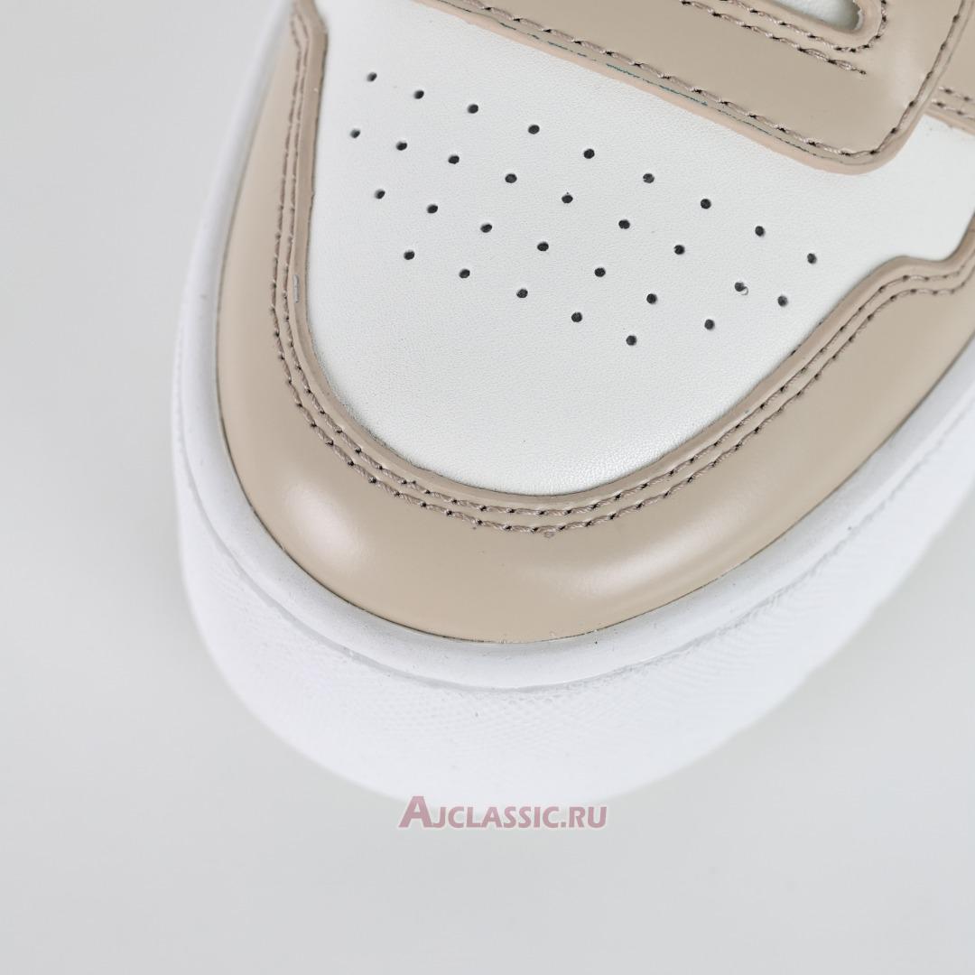 New Prada Downtown Bold Leather Sneakers "Ecru" 1E792M_3LPG_F0P09_F_050 Shoes