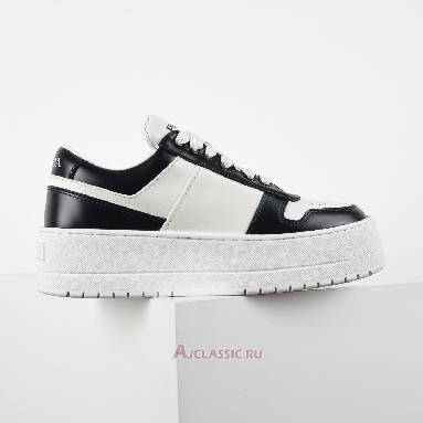 Buy Prada Downtown Bold Leather Sneakers White Black Black 1E946M_3LJ6_F0964-2 Quality Reps Replicas Shoes