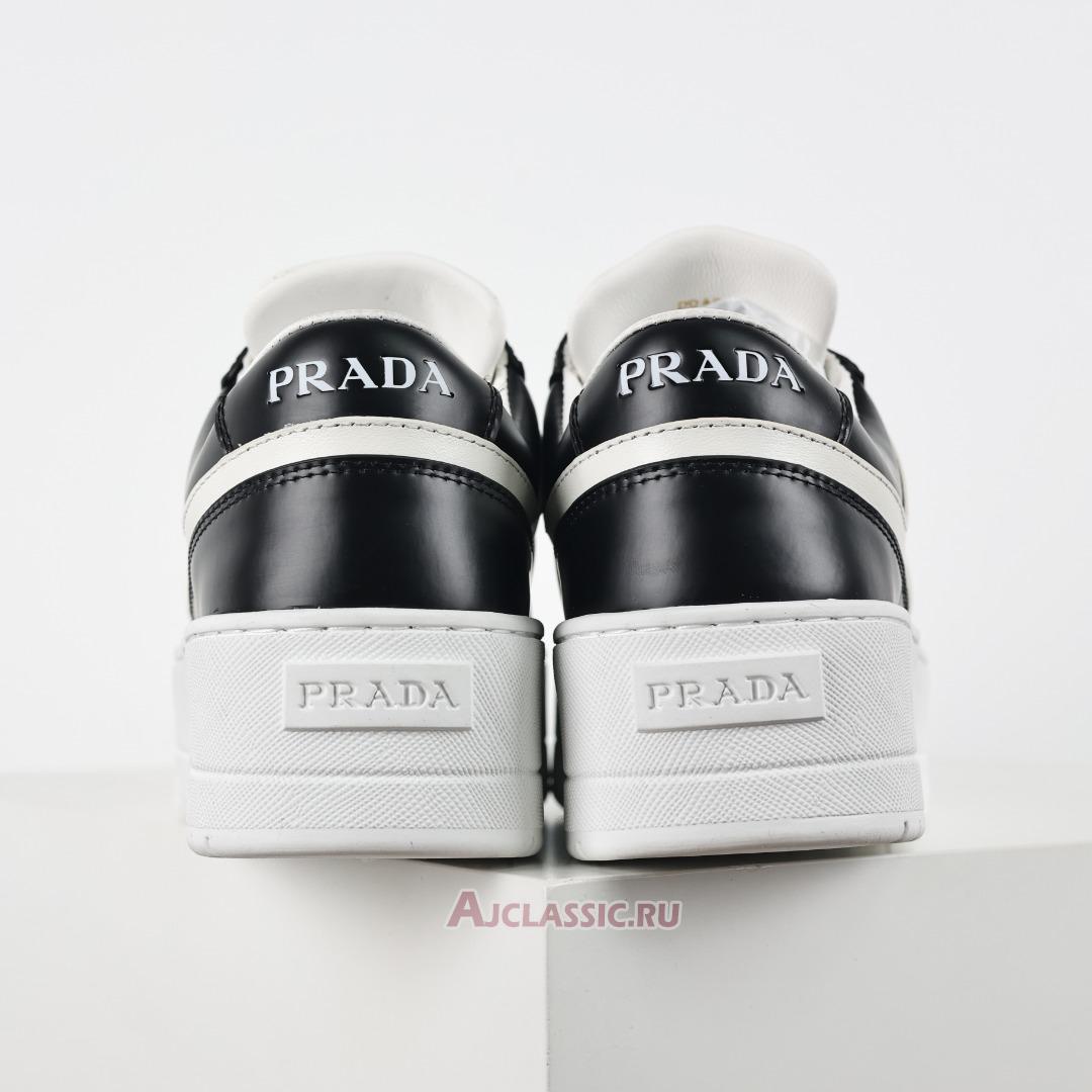 New Prada Downtown Bold Leather Sneakers "White Black" 1E946M_3LJ6_F0964-2 Shoes