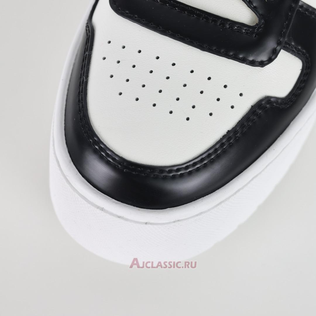 New Prada Downtown Bold Leather Sneakers "White Black" 1E946M_3LJ6_F0964-2 Shoes