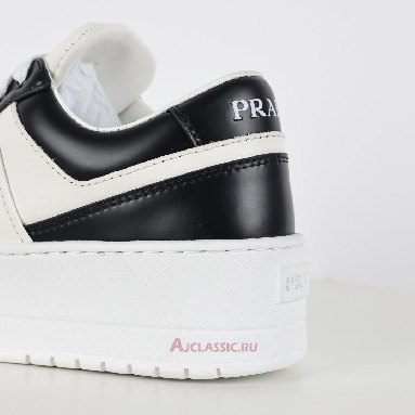 Buy Prada Downtown Bold Leather Sneakers White Black Black 1E946M_3LJ6_F0964-2 Quality Reps Replicas Shoes