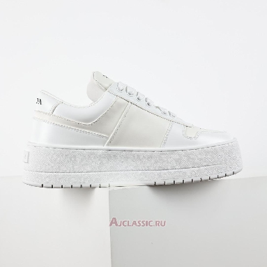 Buy Prada Downtown Bold Leather Sneakers White White 1E792M_3LPF_F0009_F_050 Quality Reps Replicas Shoes