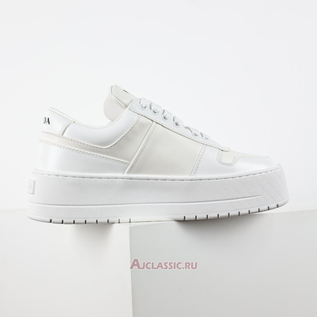New Prada Downtown Bold Leather Sneakers "White" 1E792M_3LPF_F0009_F_050 Shoes