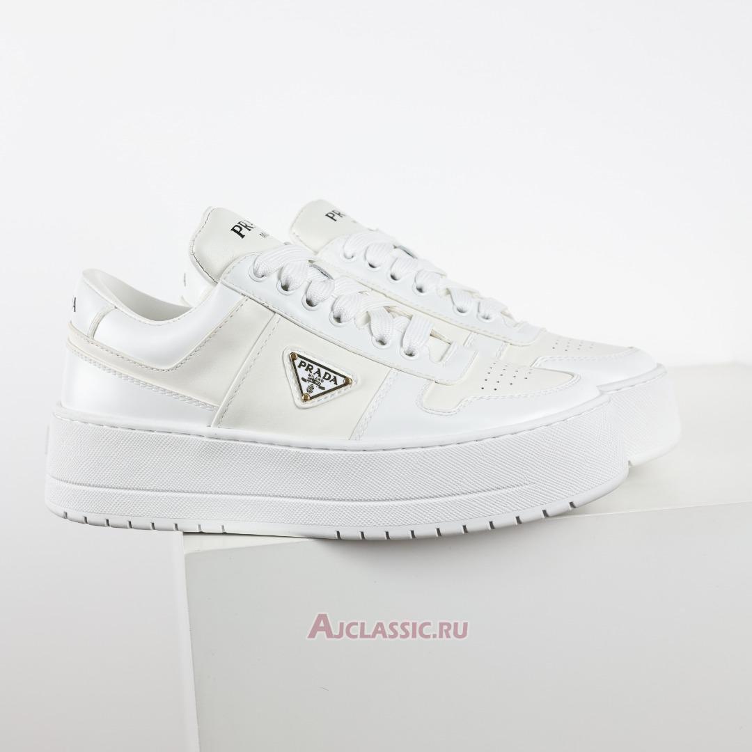 New Prada Downtown Bold Leather Sneakers "White" 1E792M_3LPF_F0009_F_050 Shoes