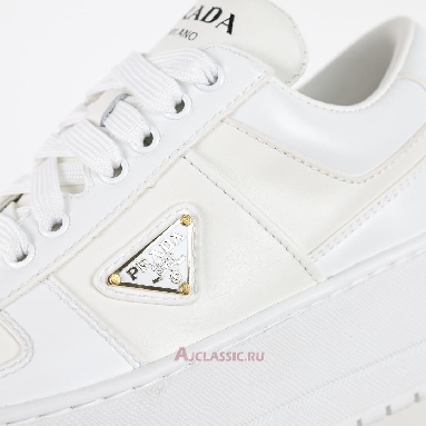 Buy Prada Downtown Bold Leather Sneakers White White 1E792M_3LPF_F0009_F_050 Quality Reps Replicas Shoes