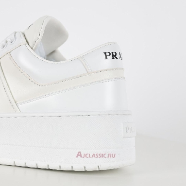 Buy Prada Downtown Bold Leather Sneakers White White 1E792M_3LPF_F0009_F_050 Quality Reps Replicas Shoes