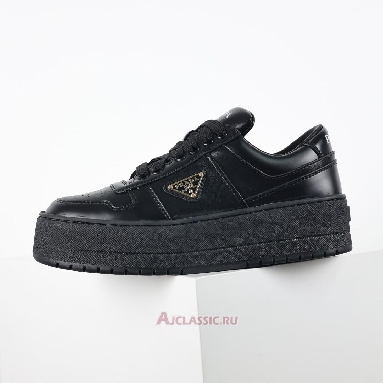 Buy Prada Downtown Bold Leather Sneakers Black Black 1E792M_3LPF_F0002_F_050 Quality Reps Replicas Shoes