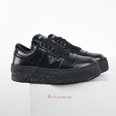 Buy Prada Downtown Bold Leather Sneakers Black Black 1E792M_3LPF_F0002_F_050 Quality Reps Replicas Shoes