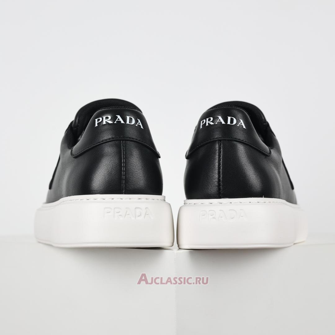 New Prada Macro Leather Sneakers "Black White" 4E3560_A21_F0002-2 Shoes