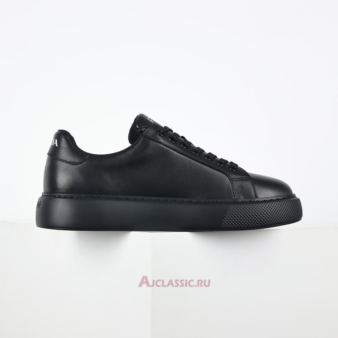 New Prada Macro Leather Sneakers "Black" 4E3560_A21_F0002-3 Shoes