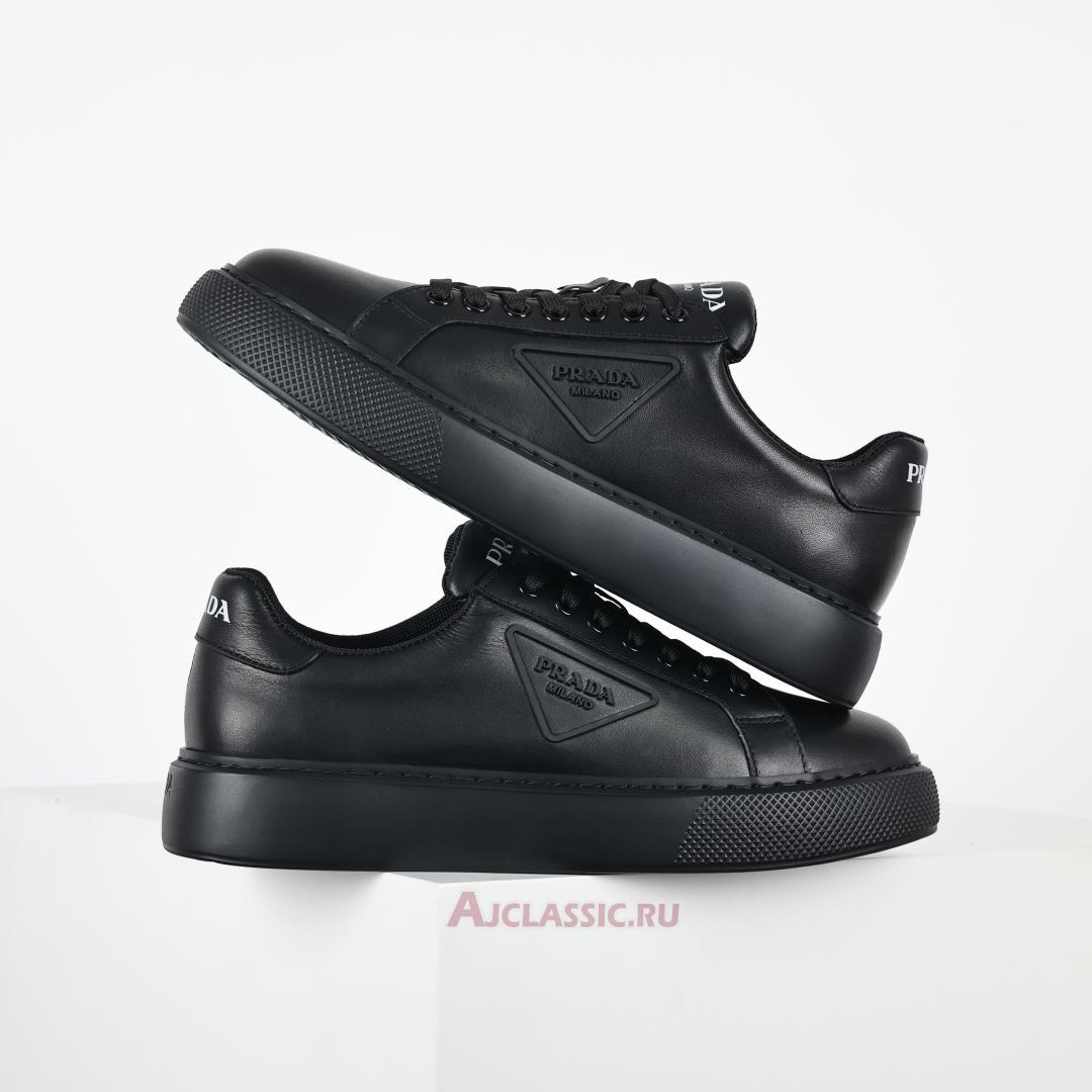 New Prada Macro Leather Sneakers "Black" 4E3560_A21_F0002-3 Shoes