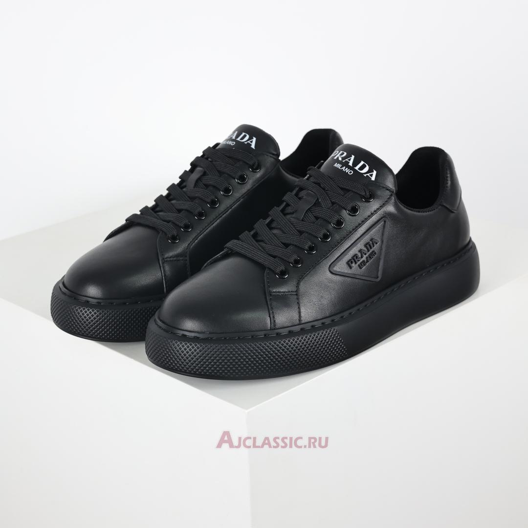 New Prada Macro Leather Sneakers "Black" 4E3560_A21_F0002-3 Shoes