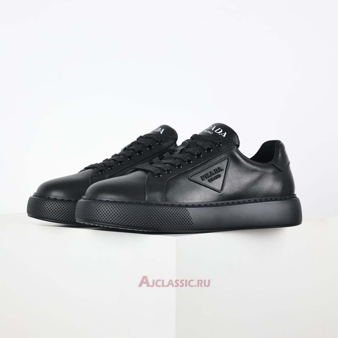 New Prada Macro Leather Sneakers "Black" 4E3560_A21_F0002-3 Shoes