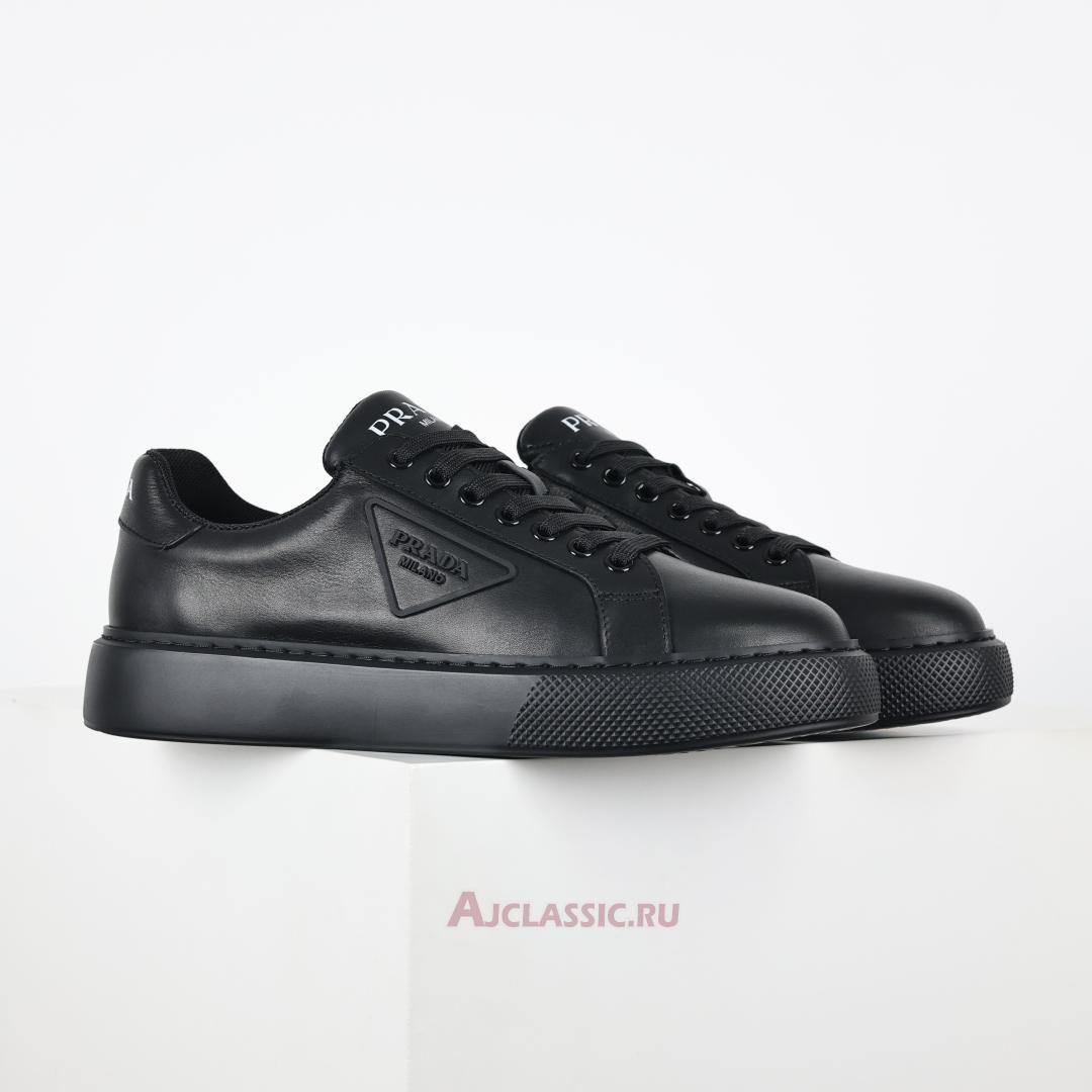 New Prada Macro Leather Sneakers "Black" 4E3560_A21_F0002-3 Shoes