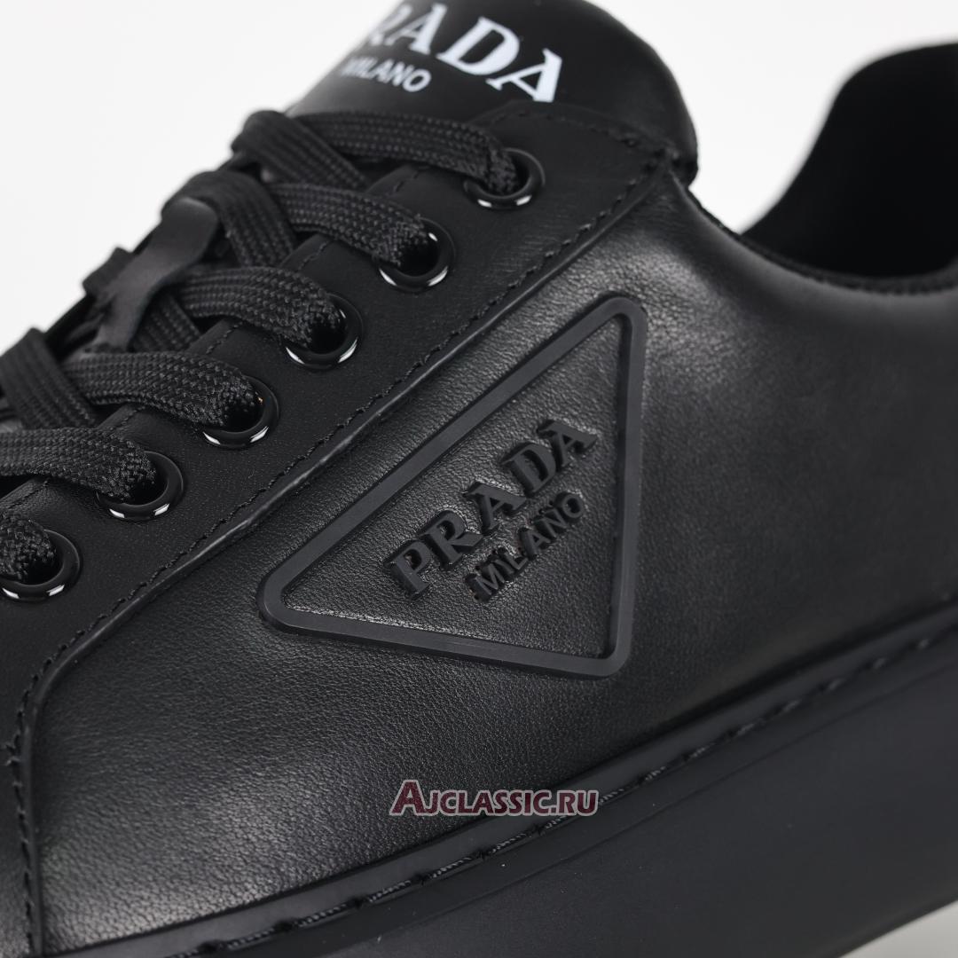 New Prada Macro Leather Sneakers "Black" 4E3560_A21_F0002-3 Shoes