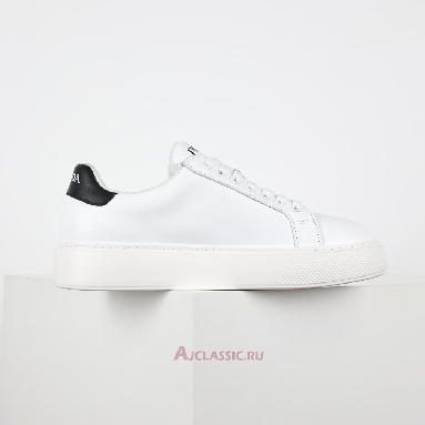 Buy Prada Macro Leather Sneakers White Black White 4E3583_3G4I_F0964-2 Quality Reps Replicas Shoes