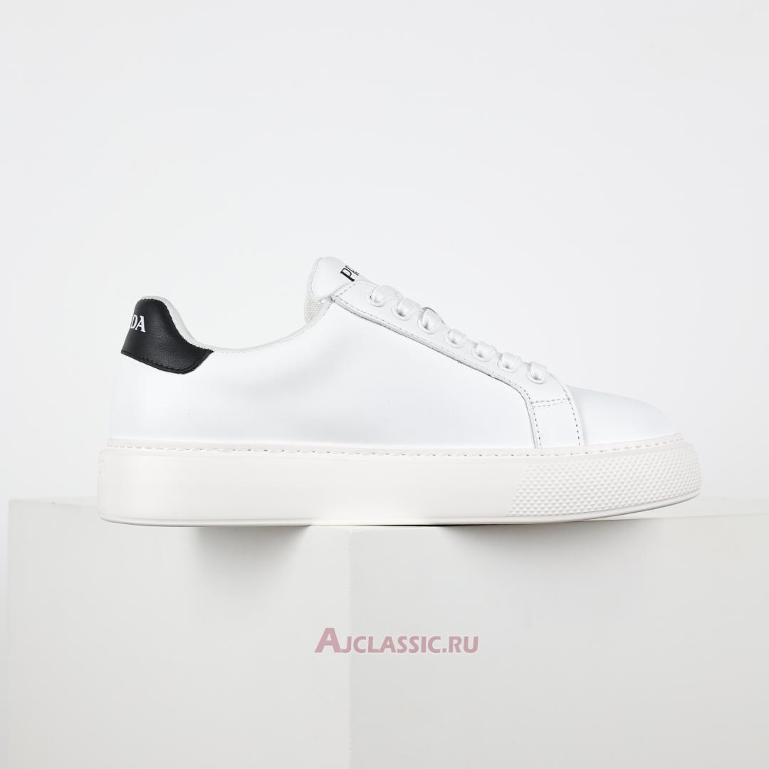 New Prada Macro Leather Sneakers "White Black" 4E3583_3G4I_F0964-2 Shoes