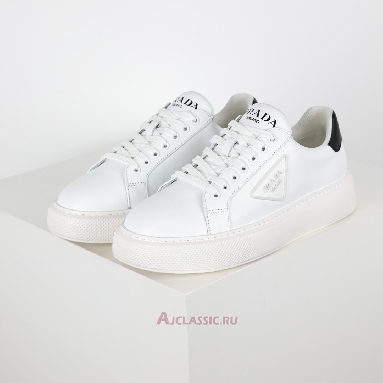 Buy Prada Macro Leather Sneakers White Black White 4E3583_3G4I_F0964-2 Quality Reps Replicas Shoes