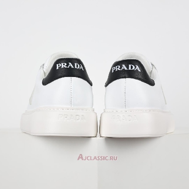 Buy Prada Macro Leather Sneakers White Black White 4E3583_3G4I_F0964-2 Quality Reps Replicas Shoes