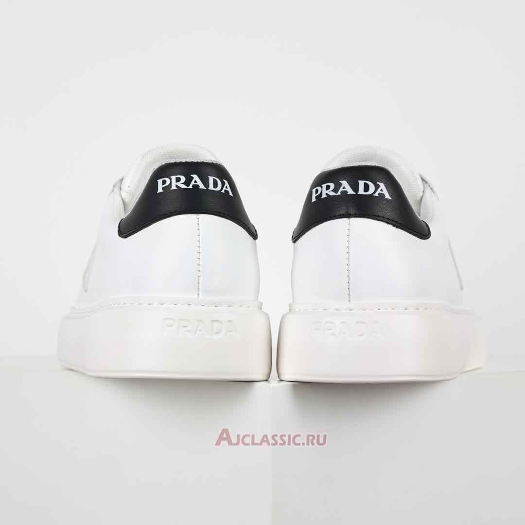 New Prada Macro Leather Sneakers "White Black" 4E3583_3G4I_F0964-2 Shoes