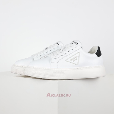 Buy Prada Macro Leather Sneakers White Black White 4E3583_3G4I_F0964-2 Quality Reps Replicas Shoes