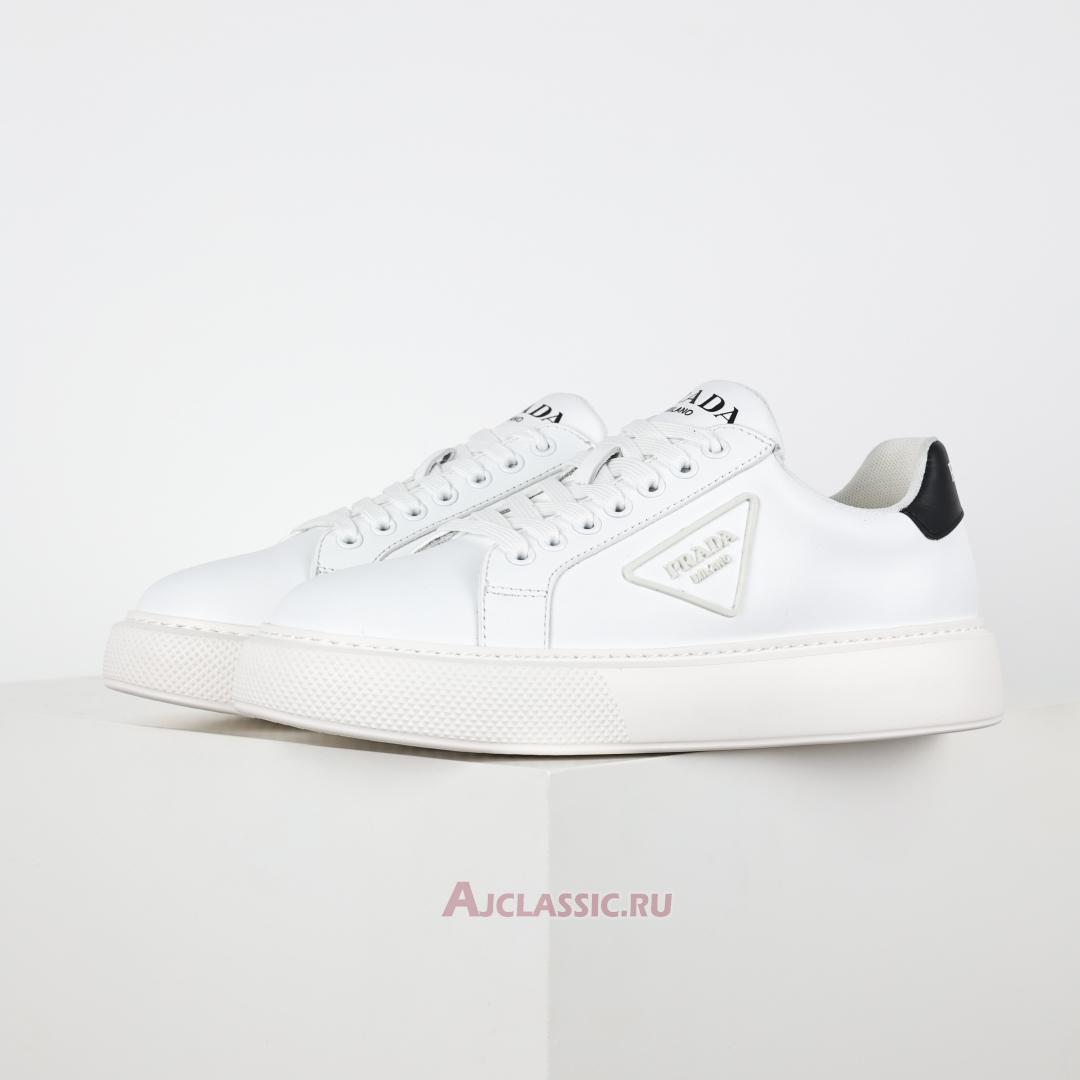 New Prada Macro Leather Sneakers "White Black" 4E3583_3G4I_F0964-2 Shoes