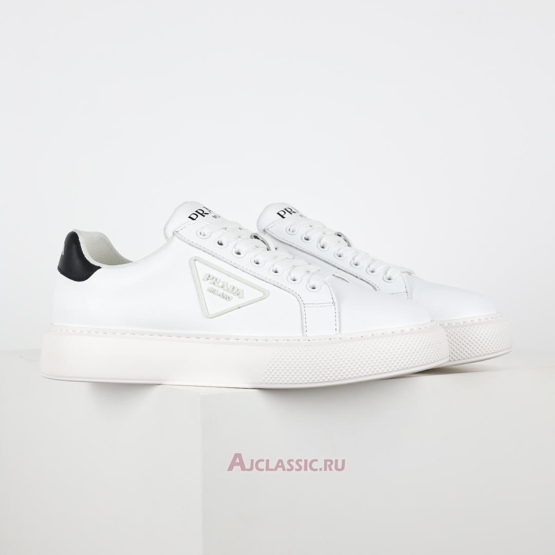New Prada Macro Leather Sneakers "White Black" 4E3583_3G4I_F0964-2 Shoes