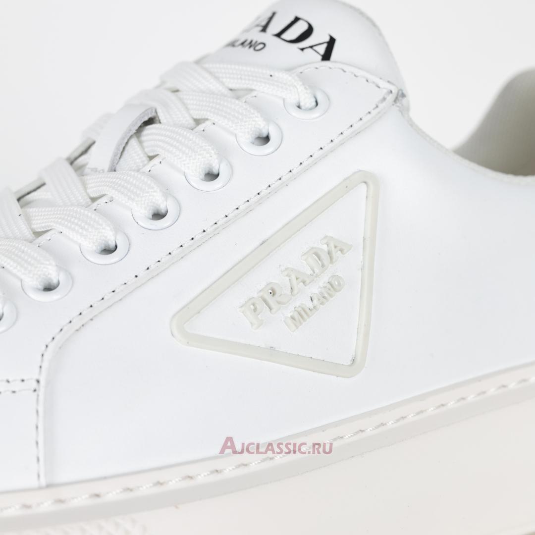 New Prada Macro Leather Sneakers "White Black" 4E3583_3G4I_F0964-2 Shoes