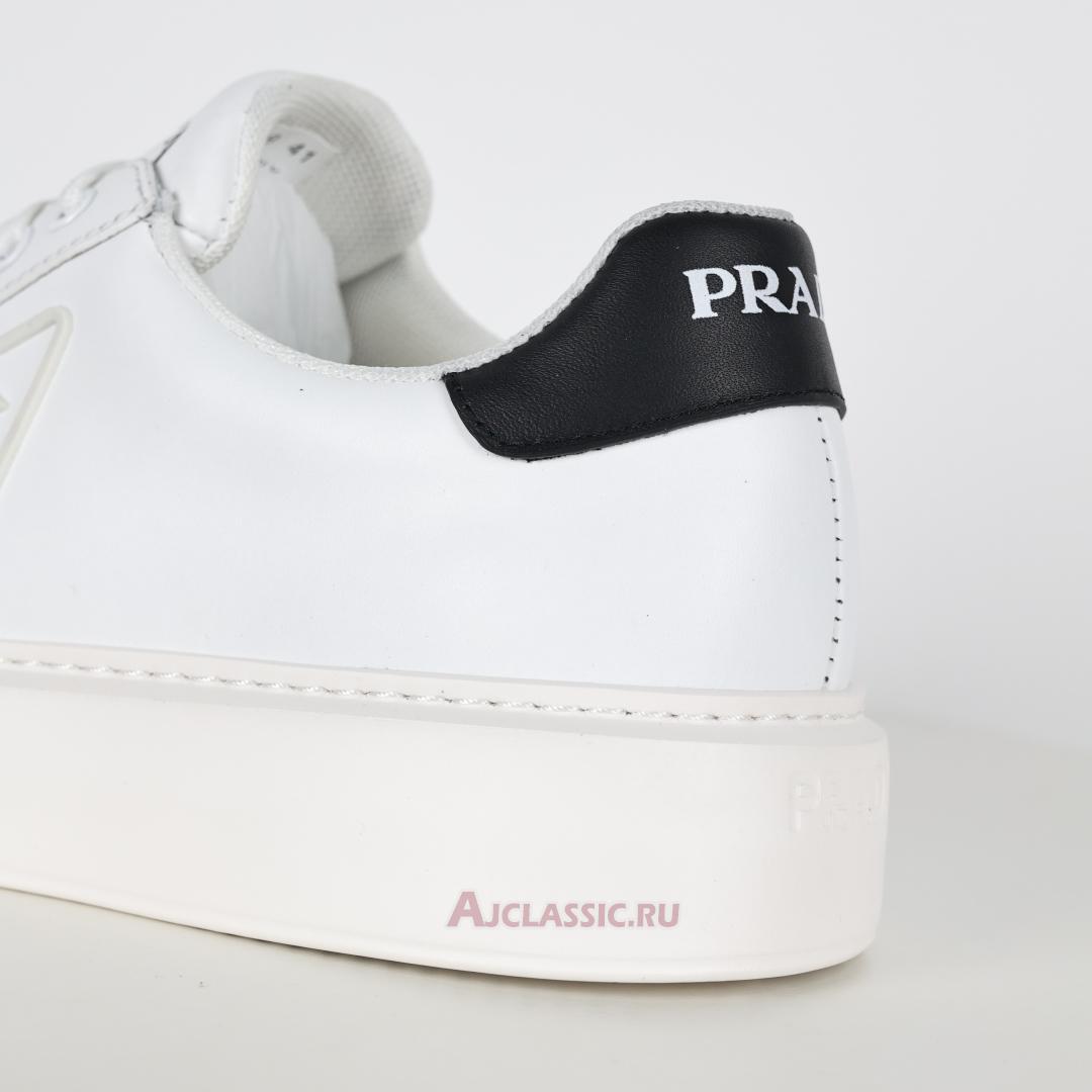 New Prada Macro Leather Sneakers "White Black" 4E3583_3G4I_F0964-2 Shoes