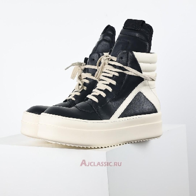 Buy Rick Owens Hollywood Mega Bumper Geobasket High Black Milk Black RU01E5868LCO-911 Quality Reps Replicas Shoes