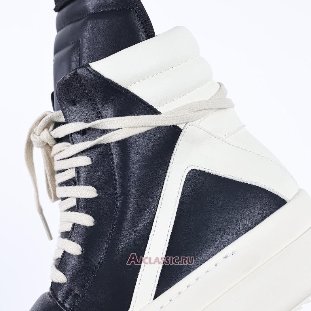 New Rick Owens Hollywood Mega Bumper Geobasket High "Black Milk" RU01E5868LCO-911 Shoes