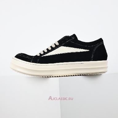 Buy Rick Owens EDFU Suede Leather Vintage Low Black Milk Black RU01C4897LVSLPO-911 Quality Reps Replicas Shoes