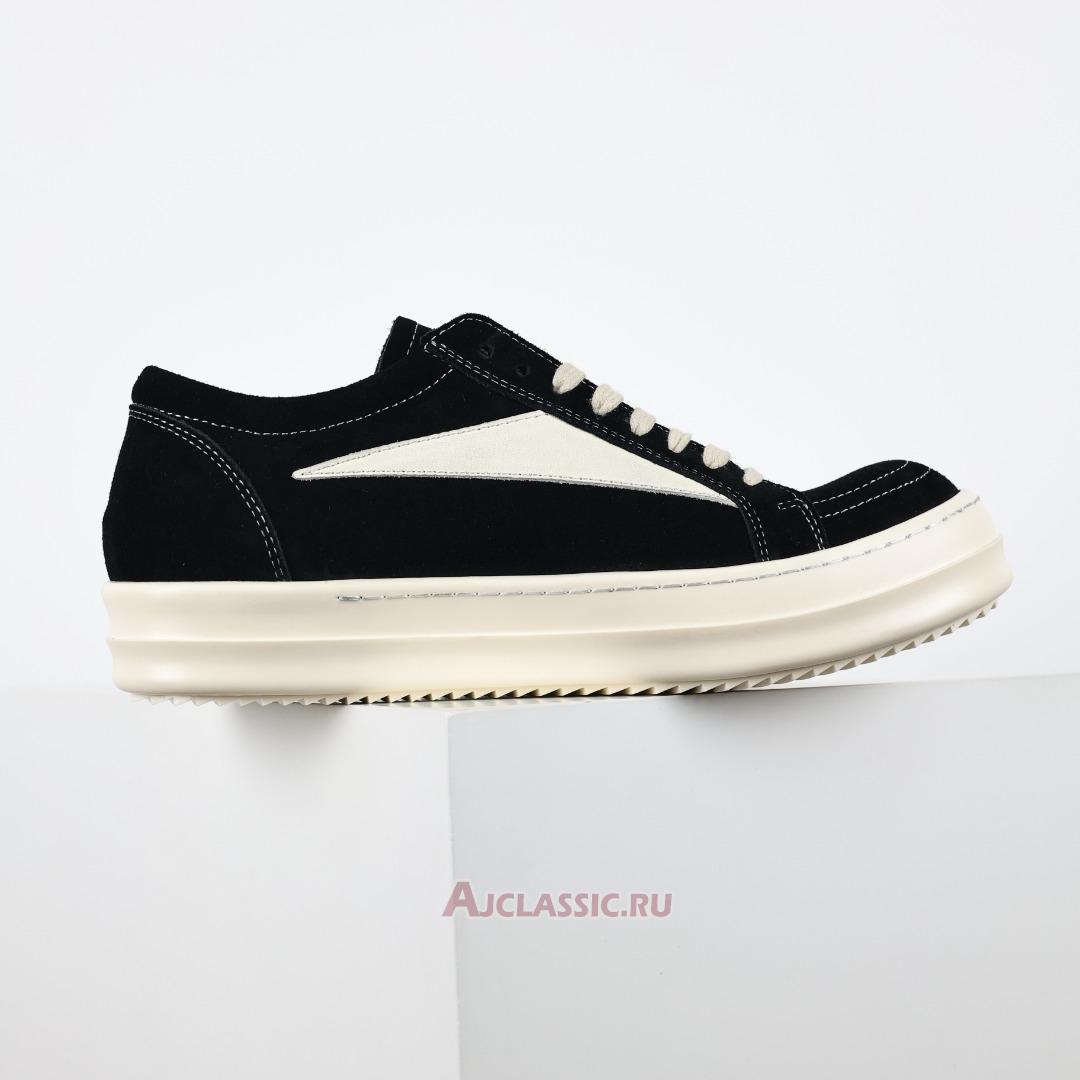 New Rick Owens EDFU Suede Leather Vintage Low "Black Milk" RU01C4897LVSLPO-911 Shoes