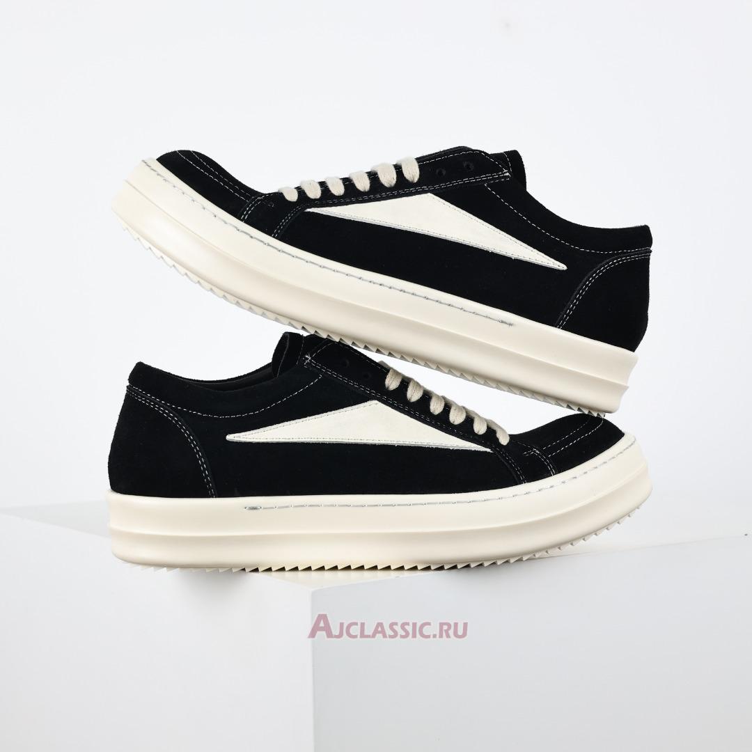New Rick Owens EDFU Suede Leather Vintage Low "Black Milk" RU01C4897LVSLPO-911 Shoes