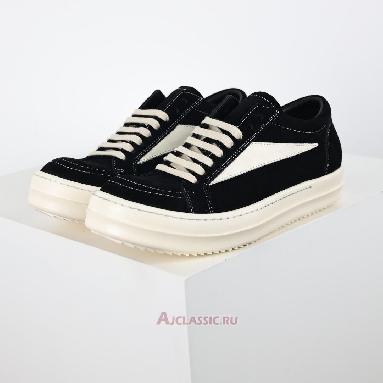 Buy Rick Owens EDFU Suede Leather Vintage Low Black Milk Black RU01C4897LVSLPO-911 Quality Reps Replicas Shoes
