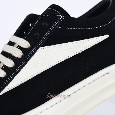 Buy Rick Owens EDFU Suede Leather Vintage Low Black Milk Black RU01C4897LVSLPO-911 Quality Reps Replicas Shoes
