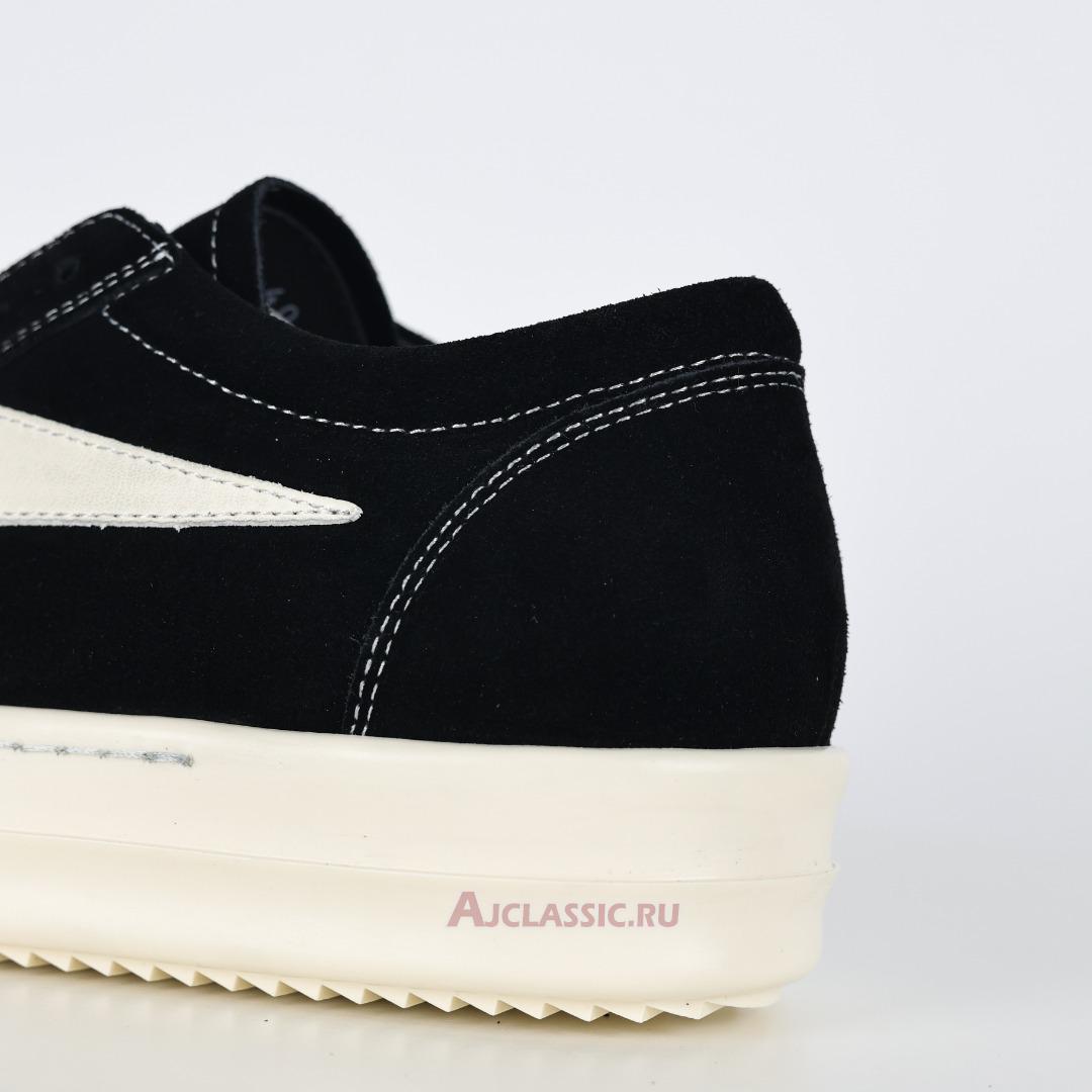 New Rick Owens EDFU Suede Leather Vintage Low "Black Milk" RU01C4897LVSLPO-911 Shoes