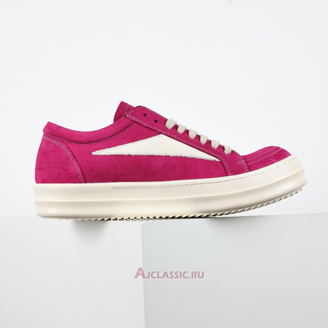 New Rick Owens EDFU Suede Leather Vintage Low "Hot Pink" RP01C5888LVSLPO-1311 Shoes