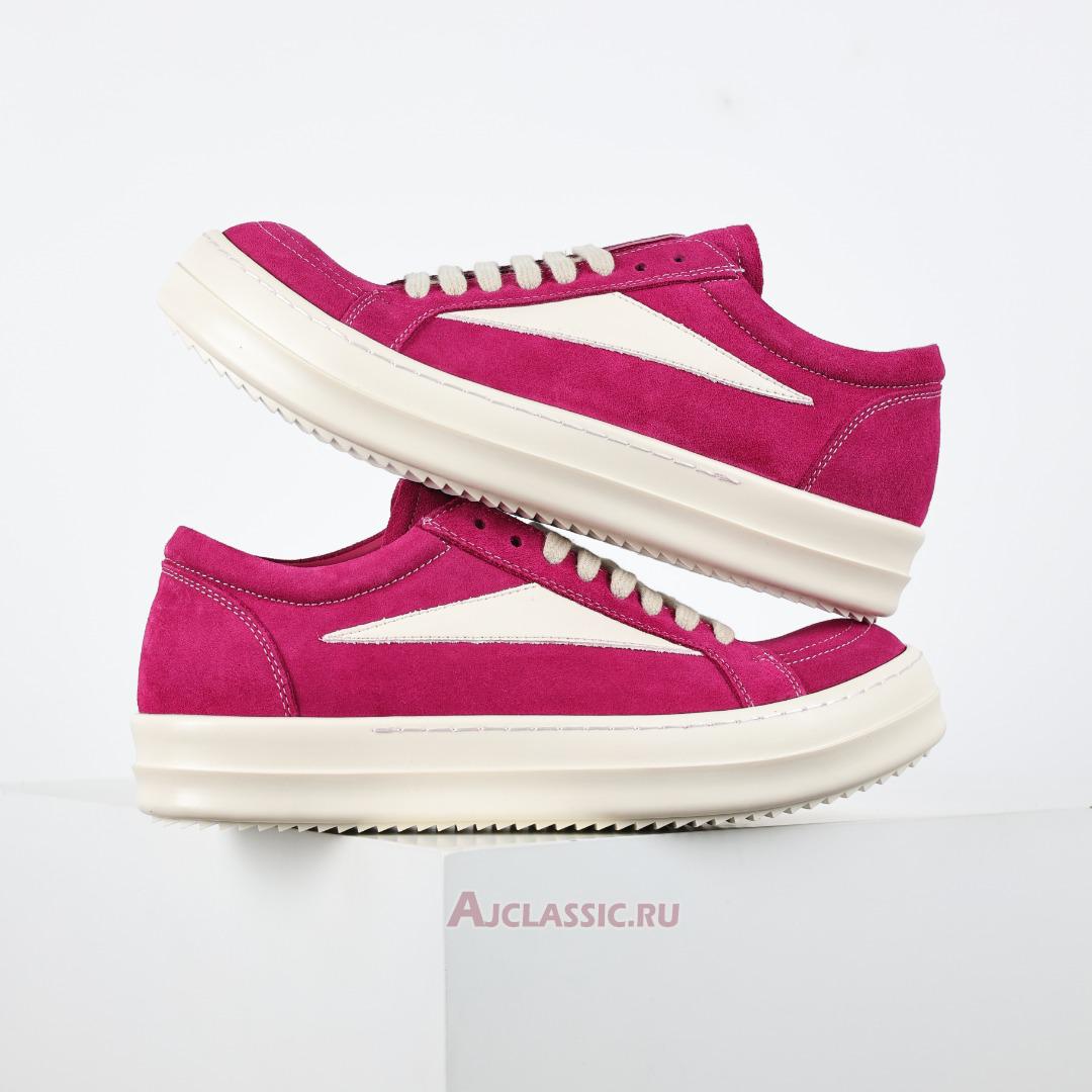 New Rick Owens EDFU Suede Leather Vintage Low "Hot Pink" RP01C5888LVSLPO-1311 Shoes