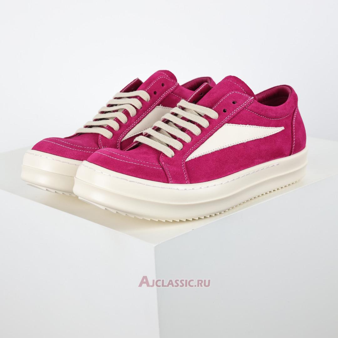 New Rick Owens EDFU Suede Leather Vintage Low "Hot Pink" RP01C5888LVSLPO-1311 Shoes